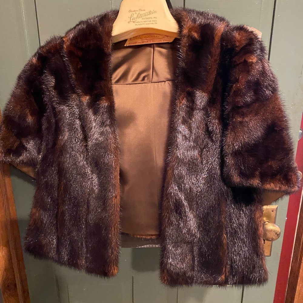 Fur Shrug Shawl Wrap.  Vintage from early 70’s.  Size small.